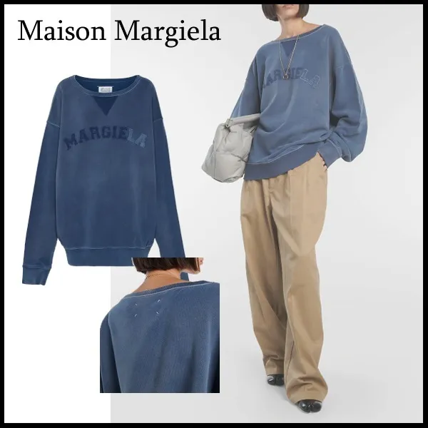 Maison Margiela  |Unisex Street Style Long Sleeves Oversized Logo