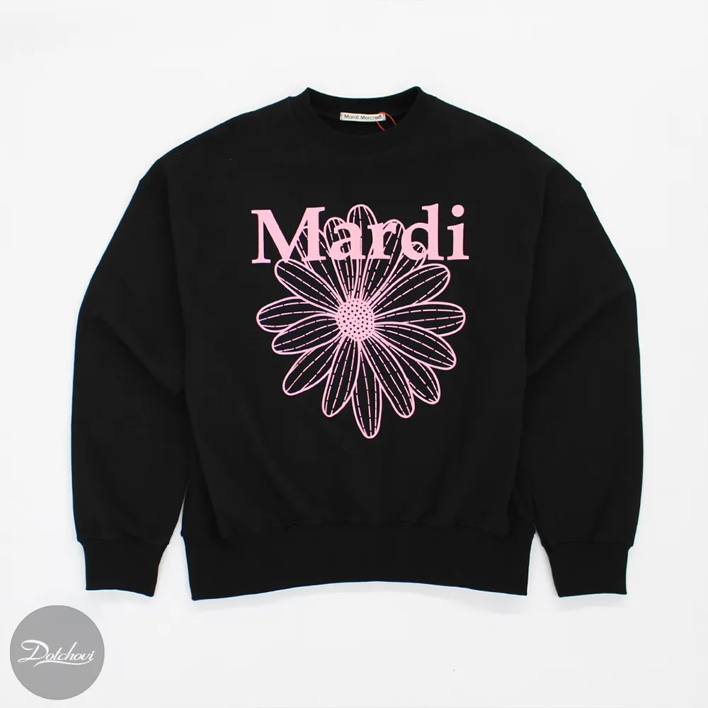 Mardi Mercredi  |Crew Neck Street Style Long Sleeves Cotton Logo