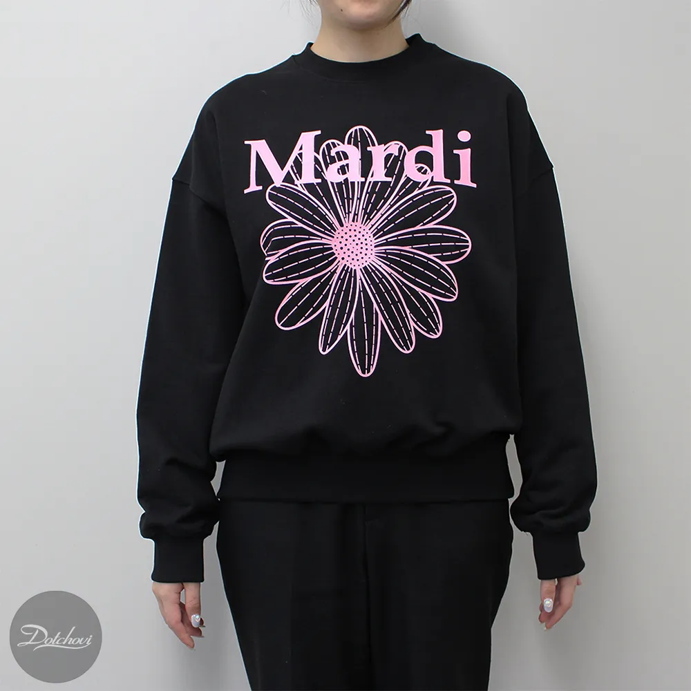 Mardi Mercredi  |Crew Neck Street Style Long Sleeves Cotton Logo