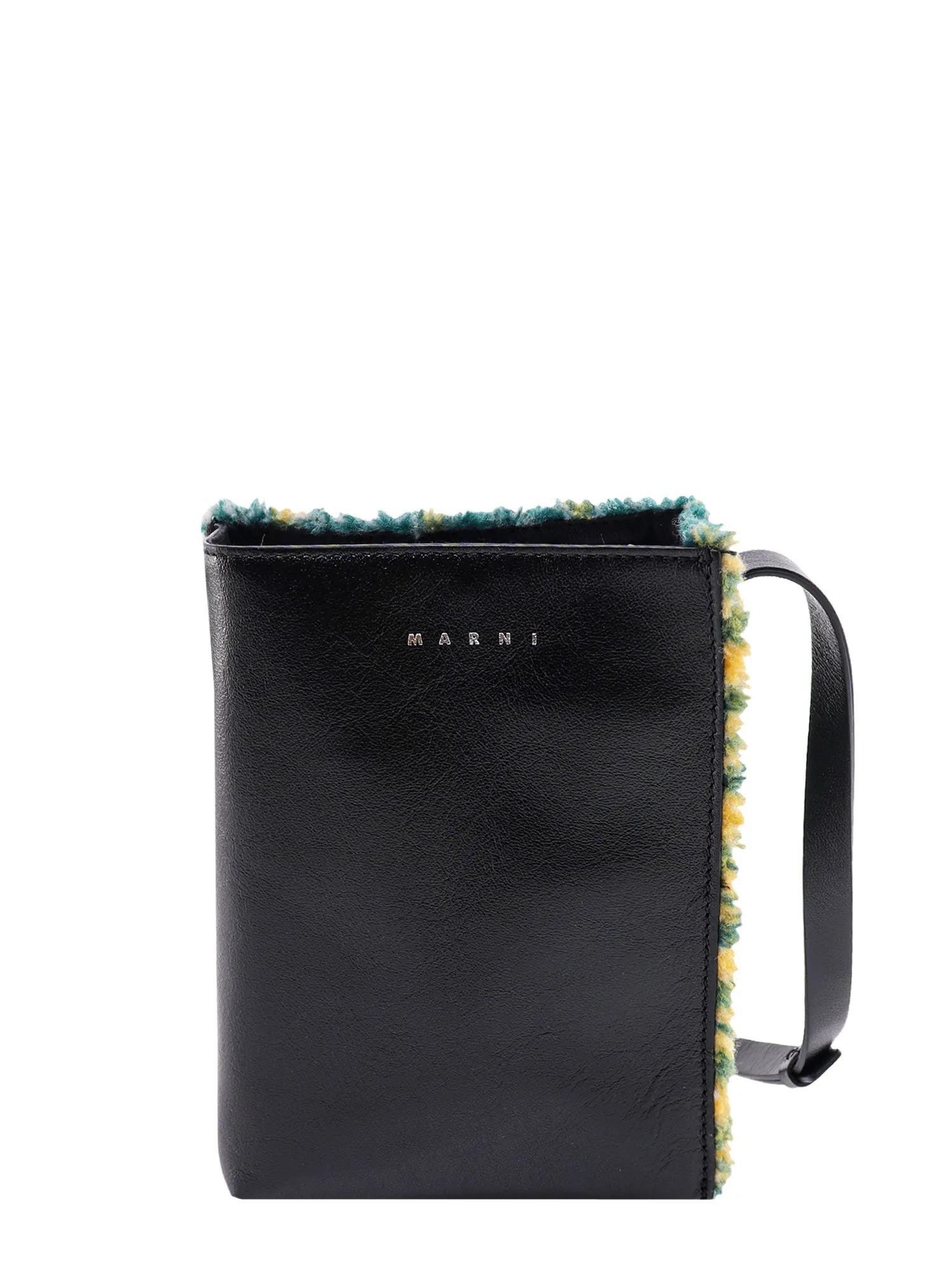 Marni Plaid Shearling Shoulder Bag