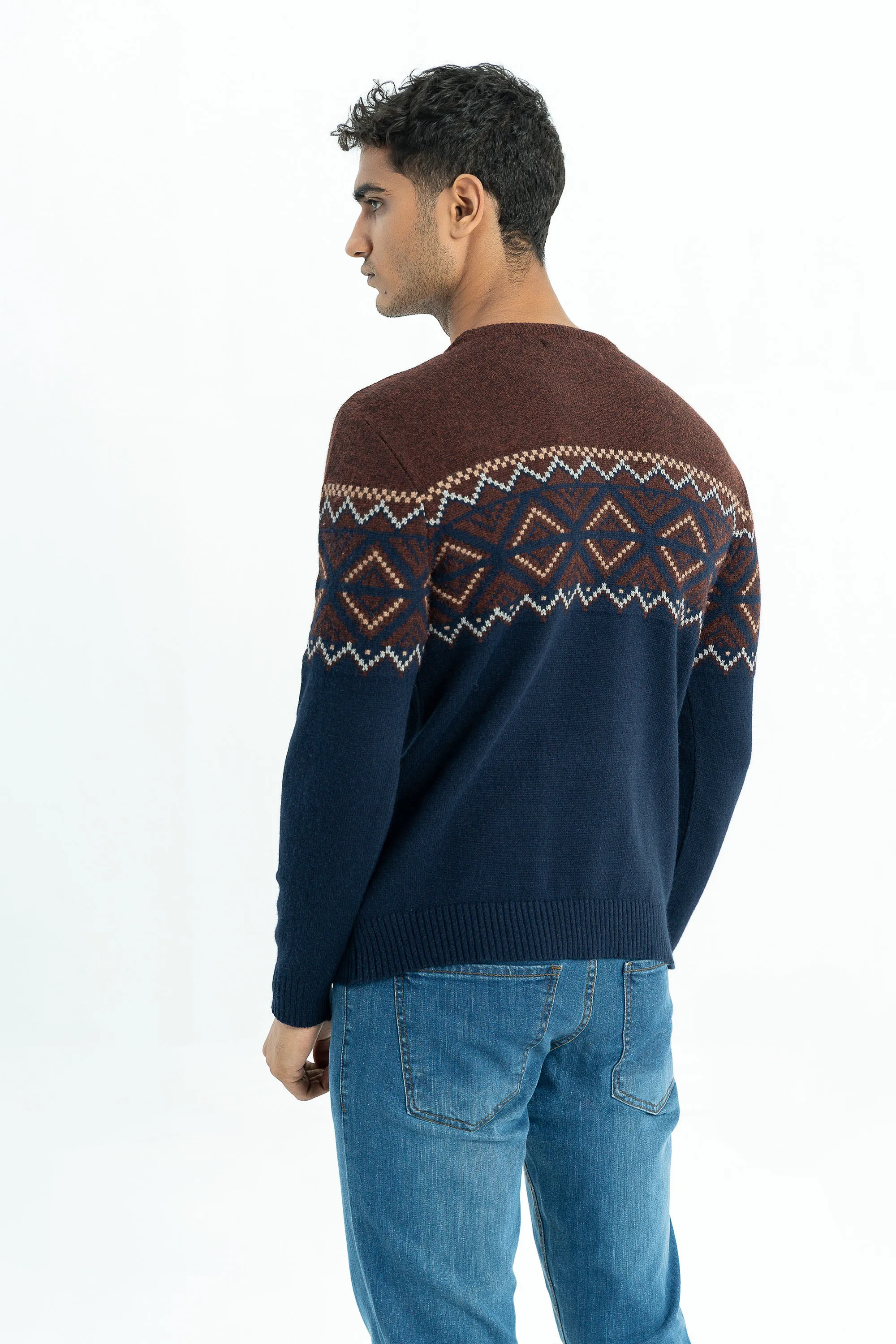 Maroon Polyster/Viscouse Sweater