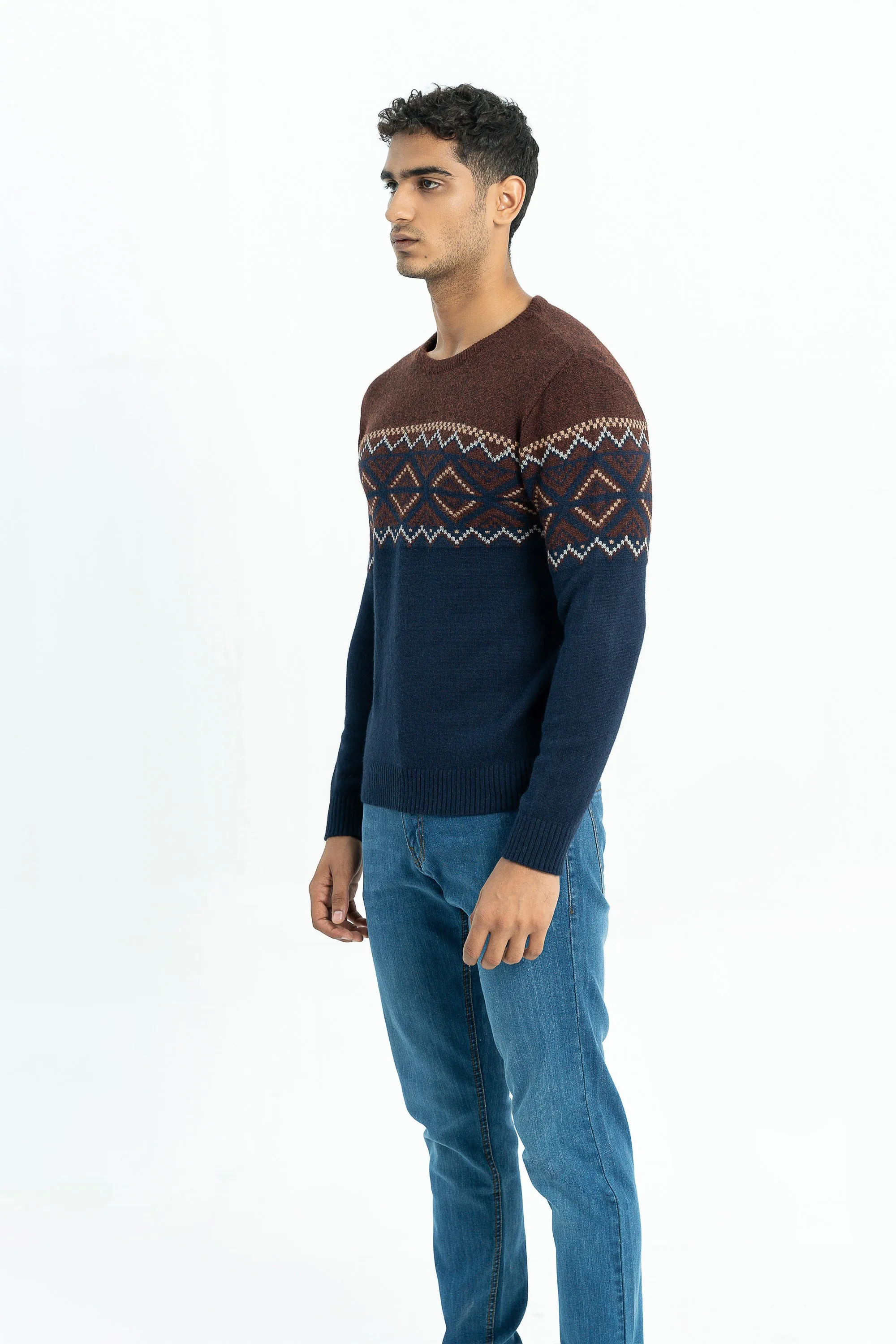 Maroon Polyster/Viscouse Sweater