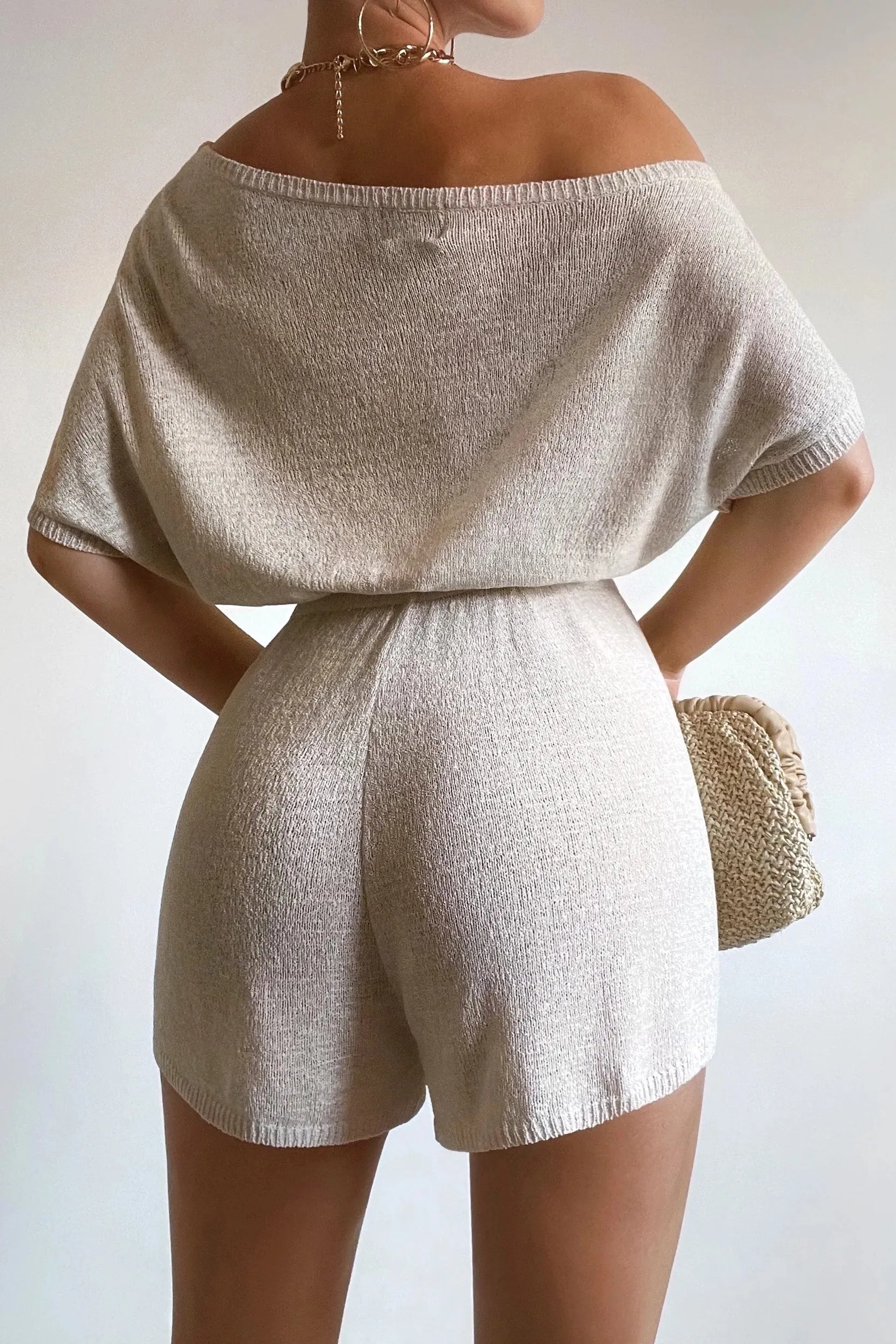 Mia Knit Romper - Oatmeal