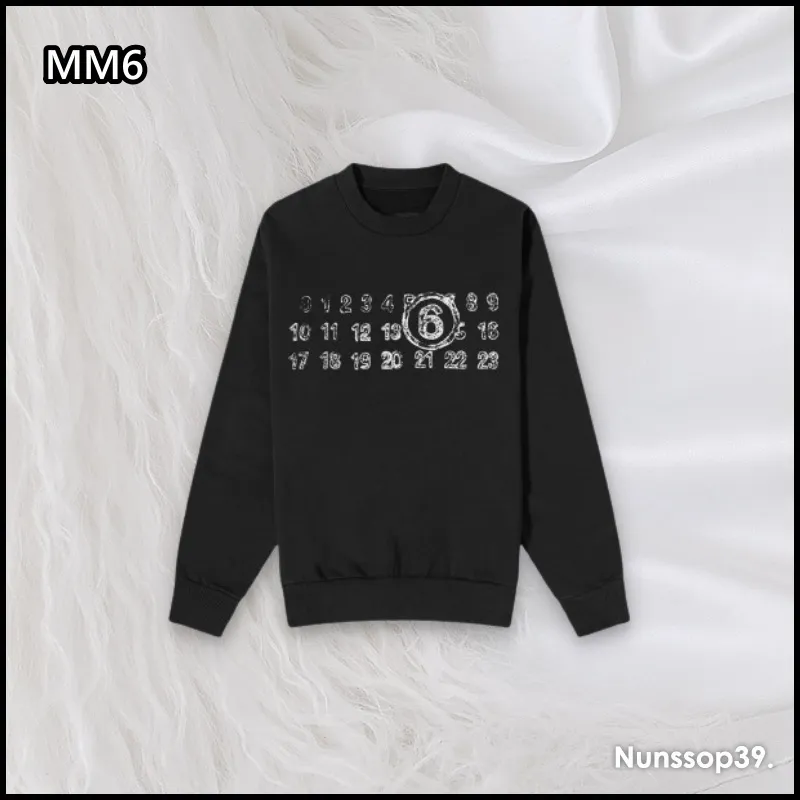 MM6 Maison Margiela  |Crew Neck Street Style Long Sleeves Plain Cotton Logo