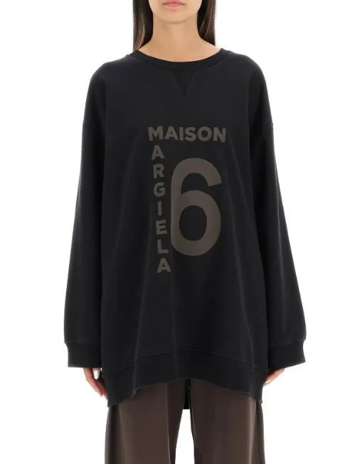 MM6 Maison Margiela  |Street Style Long Sleeves Cotton Logo Hoodies & Sweatshirts