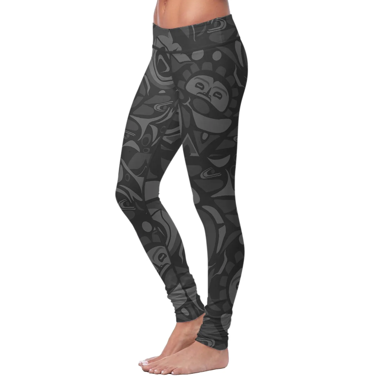 Native Pattern Black Leggings