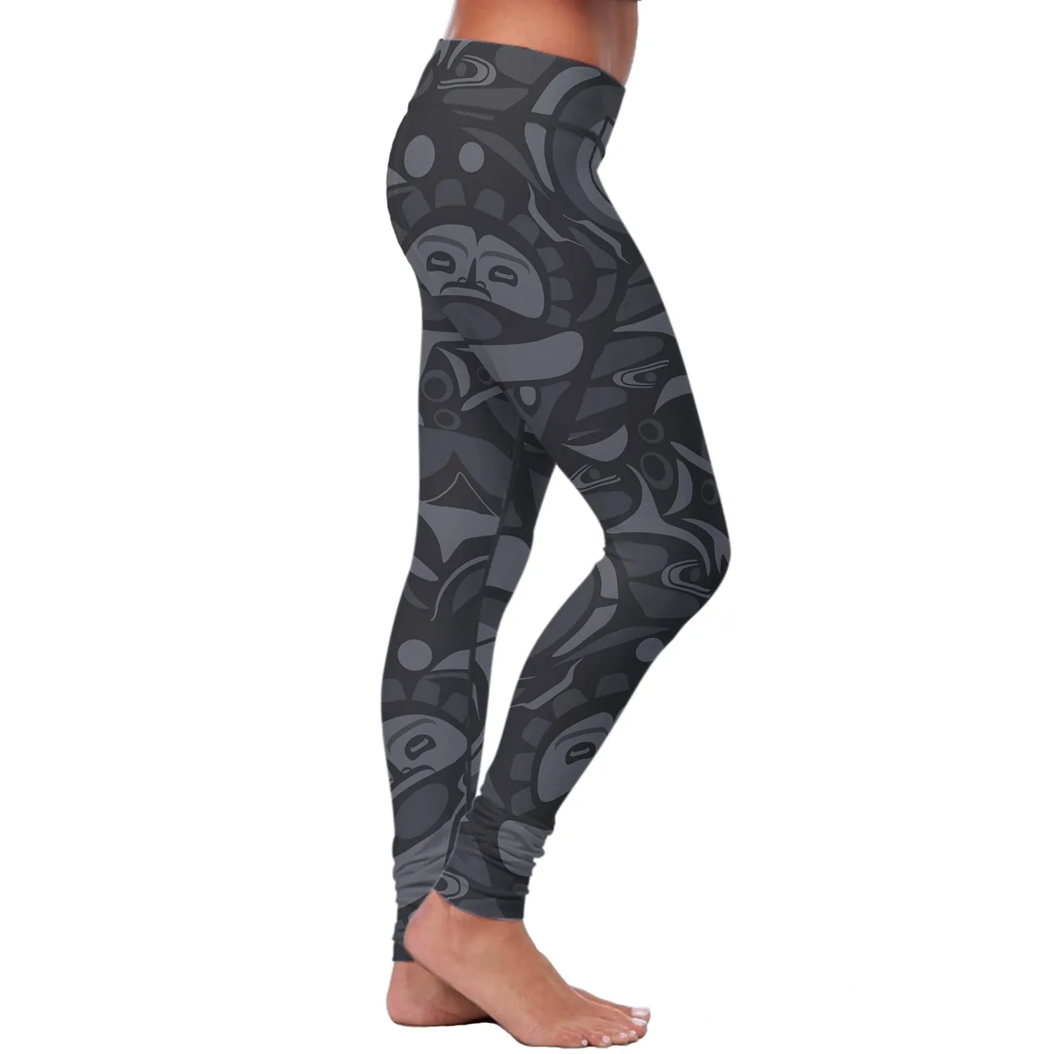 Native Pattern Black Leggings