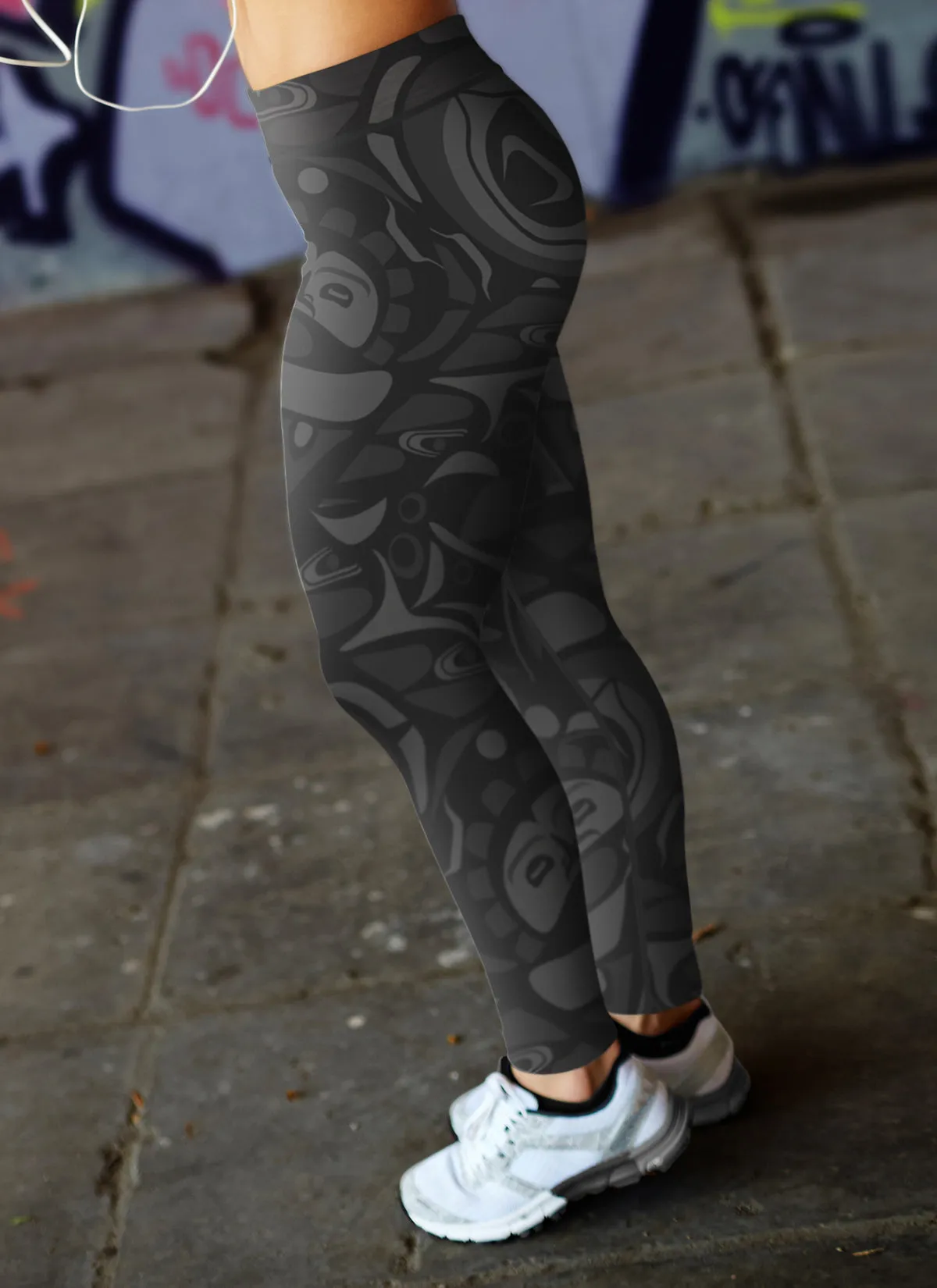 Native Pattern Black Leggings