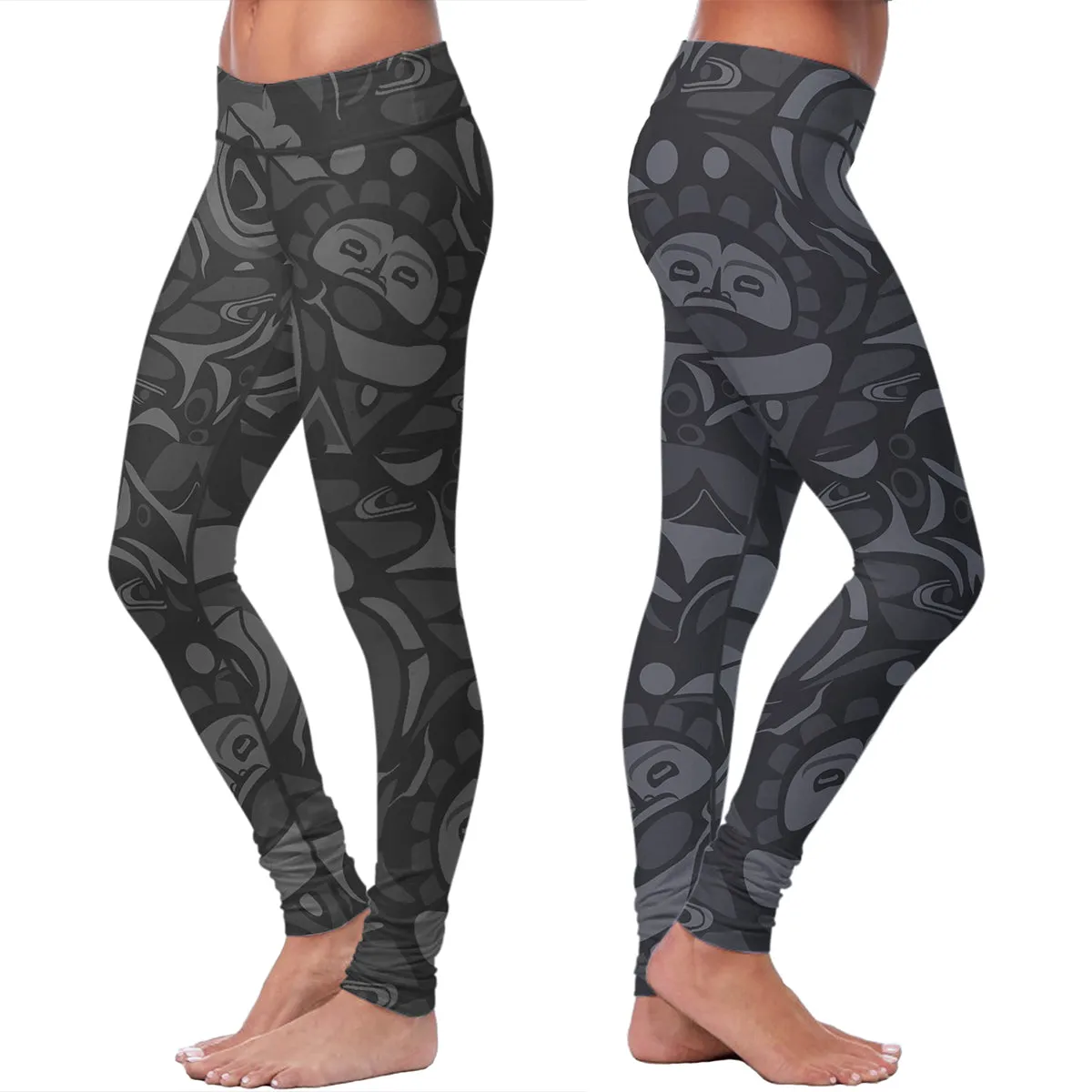 Native Pattern Black Leggings