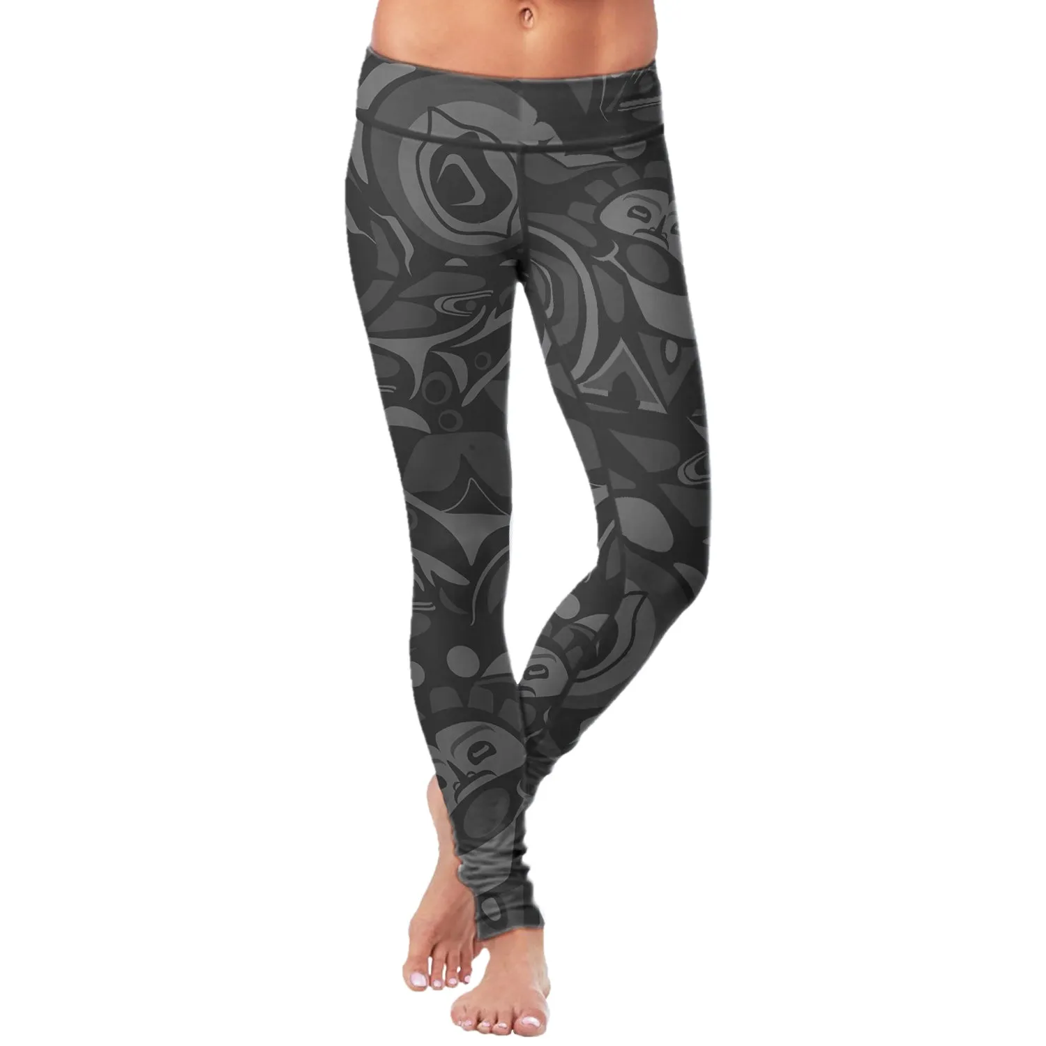 Native Pattern Black Leggings