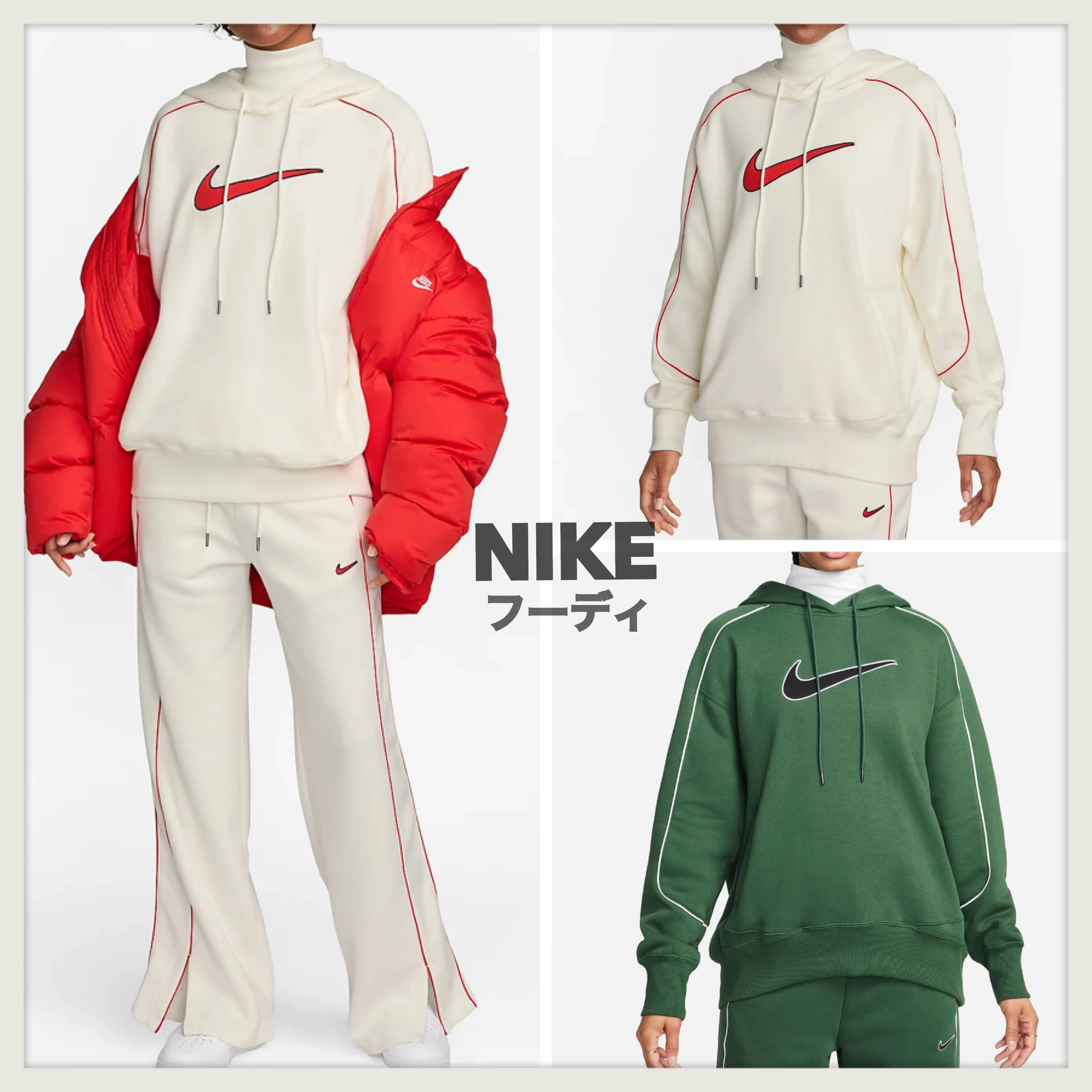 Nike  |Blended Fabrics Street Style Long Sleeves Plain Logo