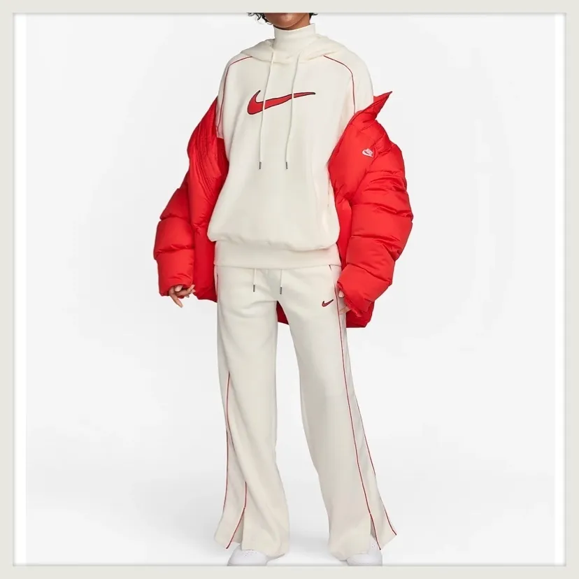 Nike  |Blended Fabrics Street Style Long Sleeves Plain Logo