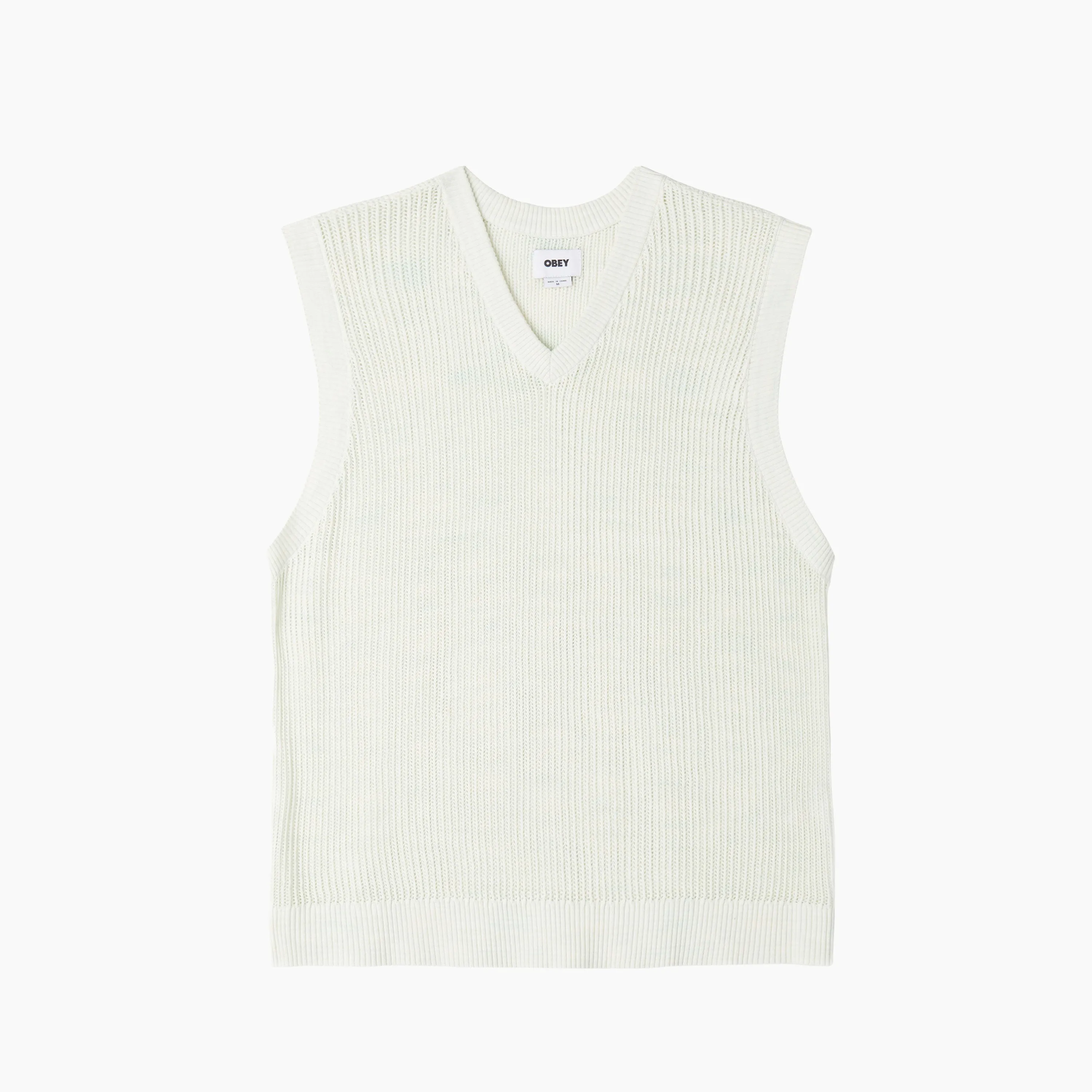 OBEY CLOTHING CLYNTON SWEATER VEST UNBLEACHED MULTI - 151000083