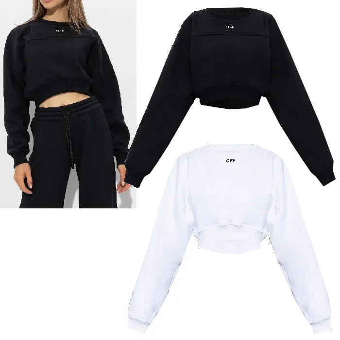 Off-White  |Crew Neck Street Style Long Sleeves Hoodies & Sweatshirts