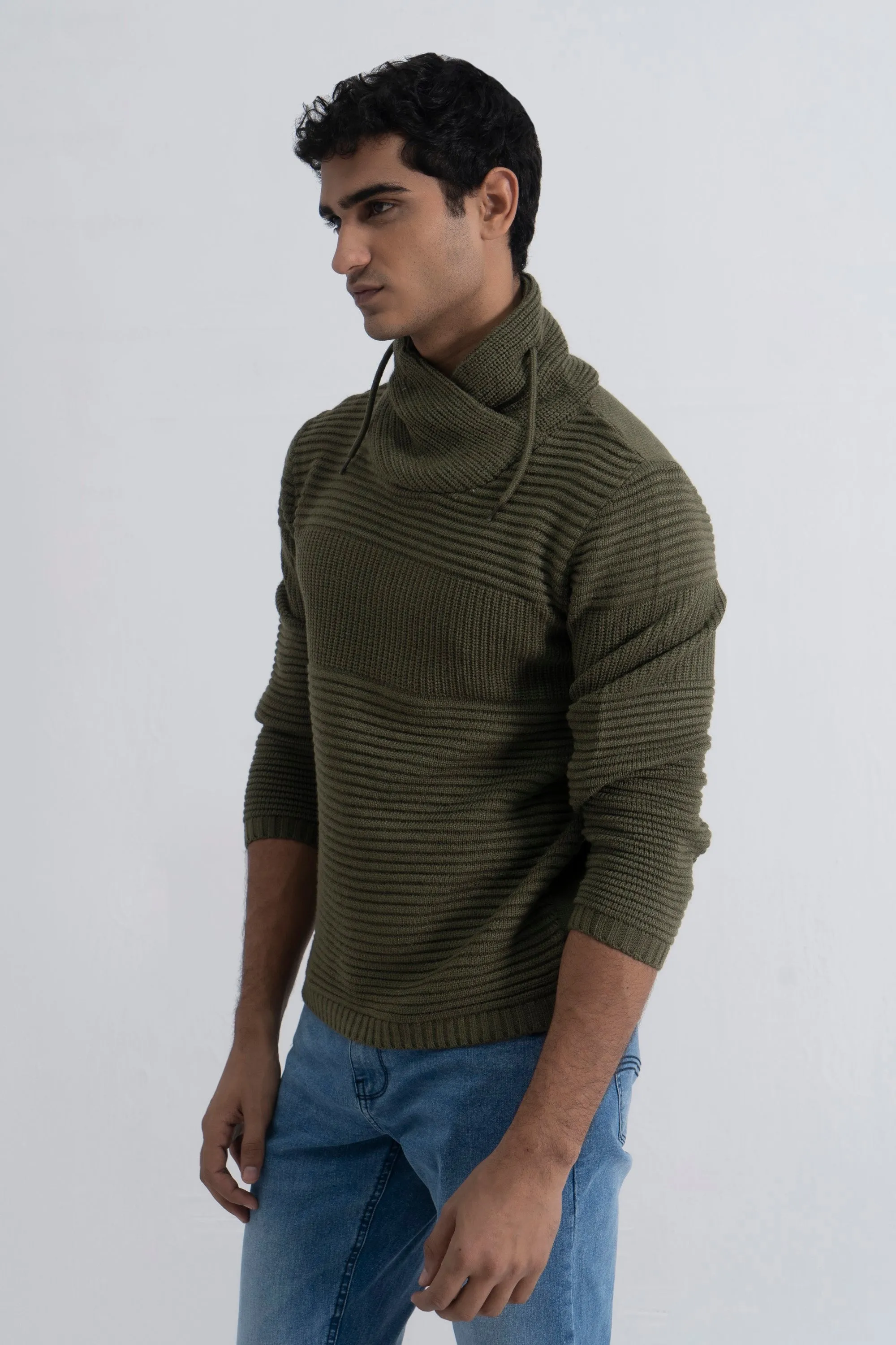 Olive Acrylic Sweater