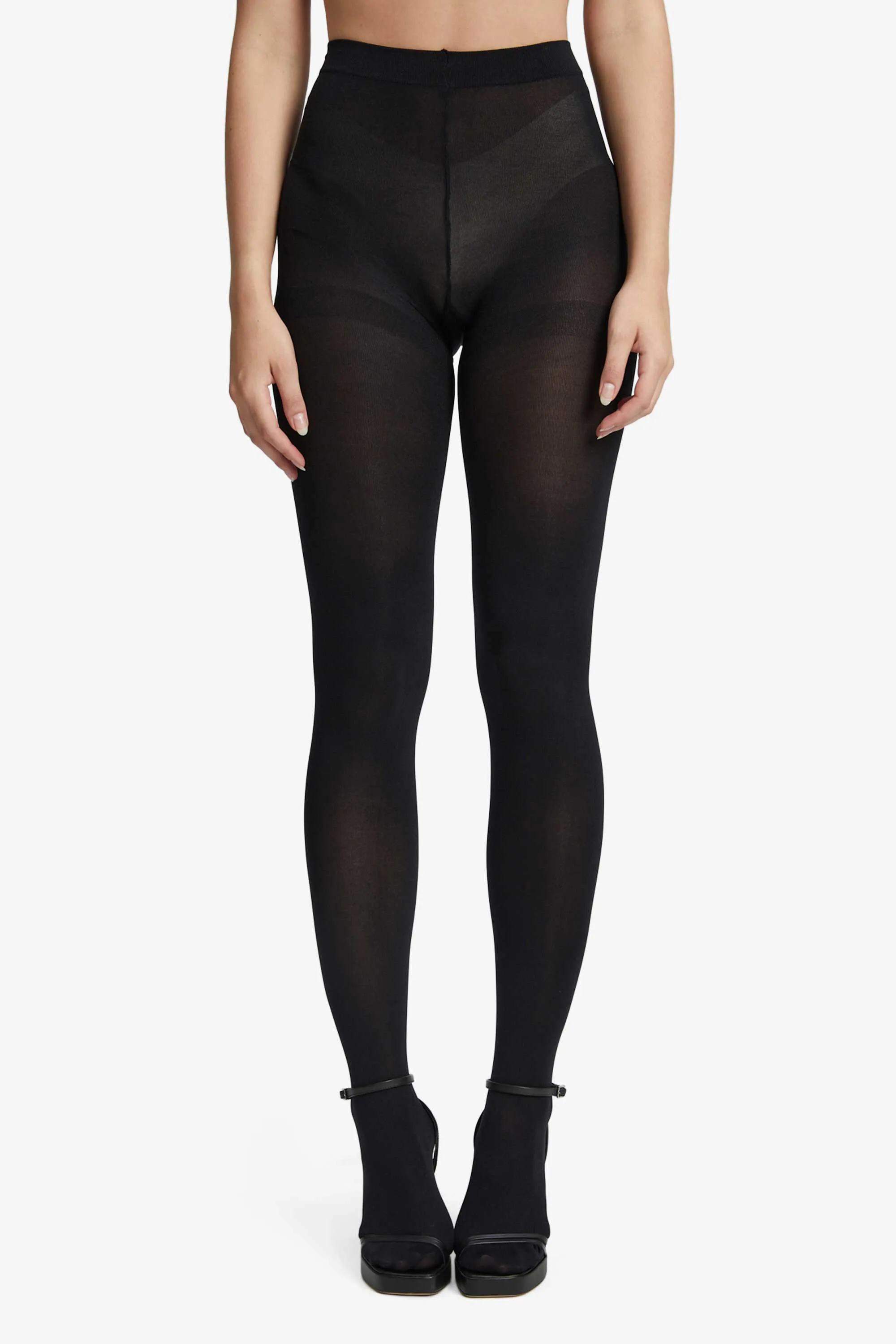 opaque tights in black