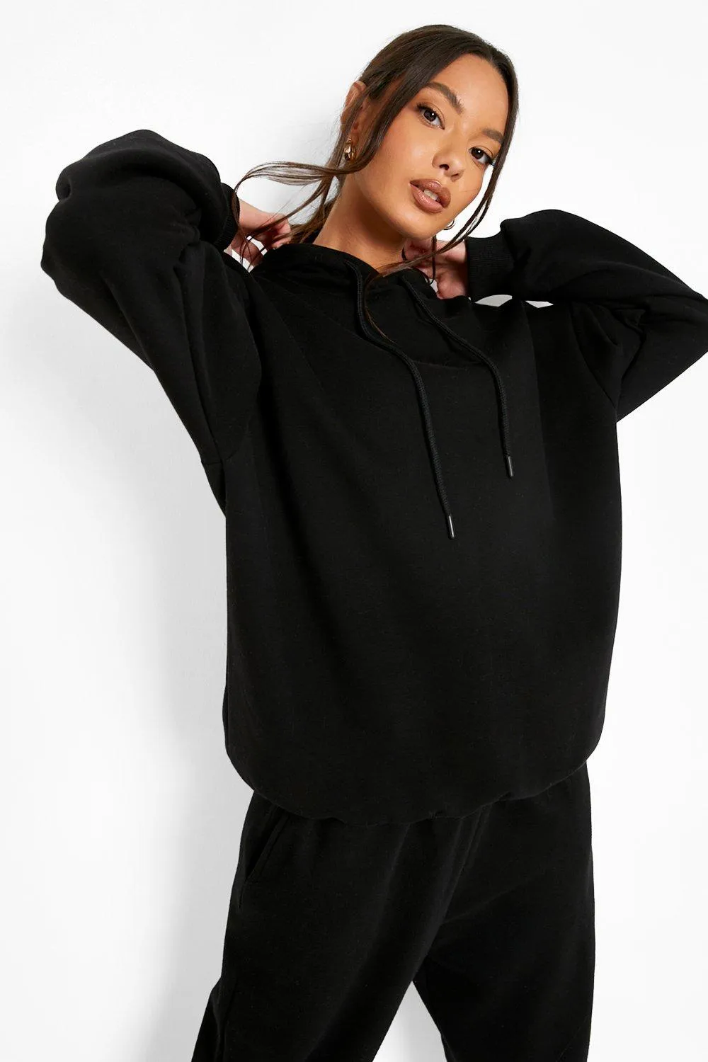 Oversized Hoodie With Rubber Tips