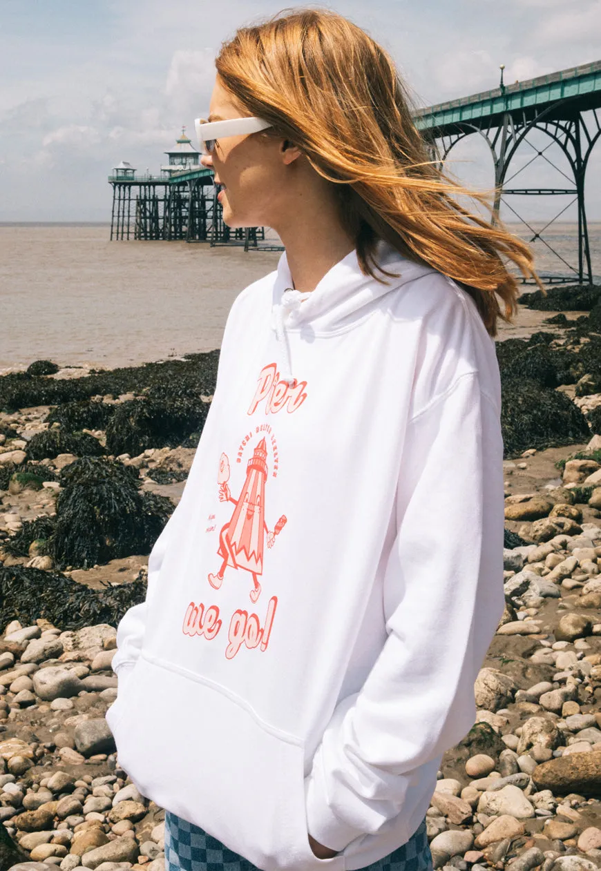 Pier We Go Women's Slogan Hoodie With Funfair Graphic