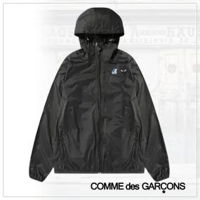 PLAY COMME des GARCONS  |Unisex Street Style Oversized Logo Skater Style Hoodies