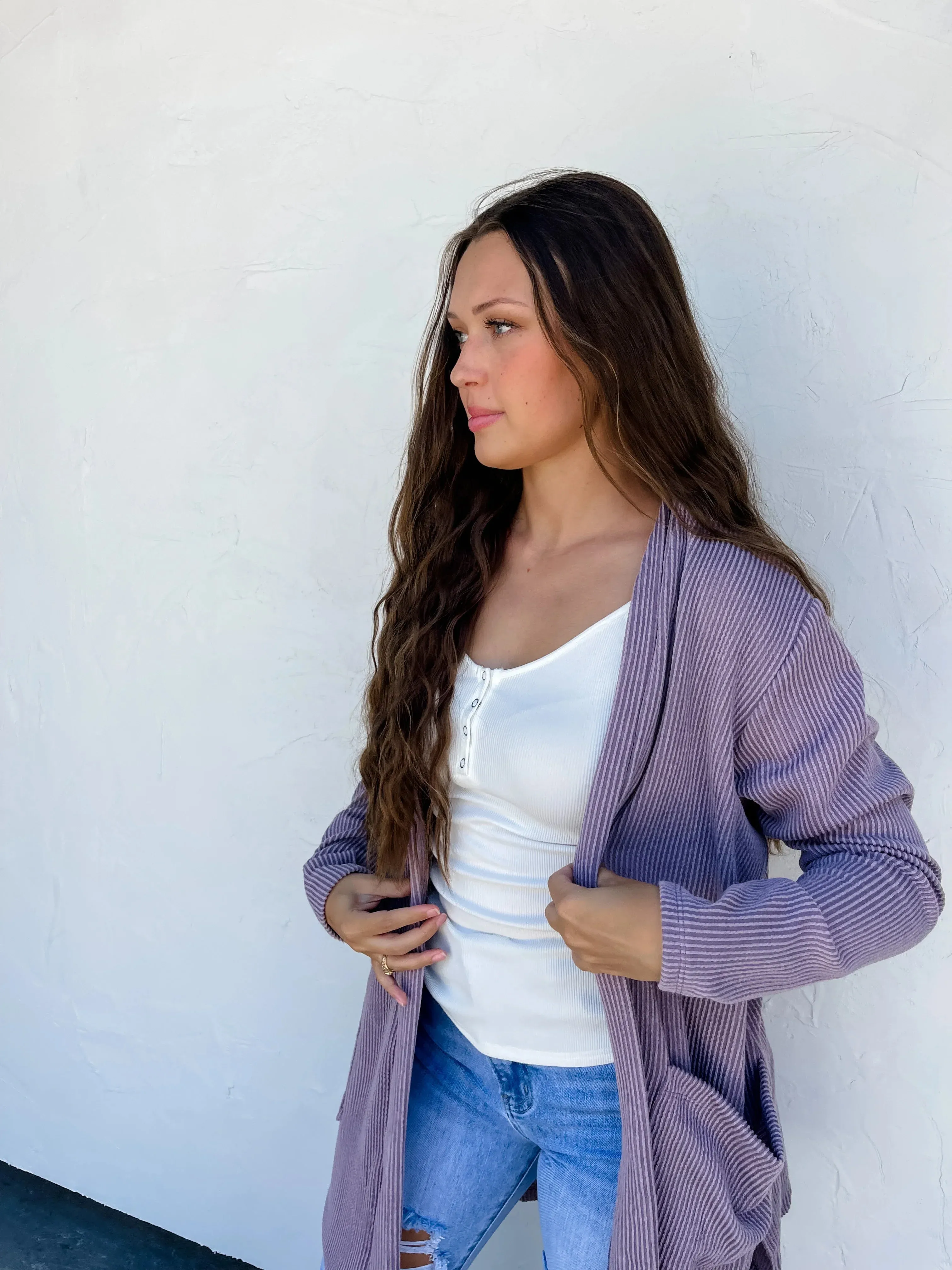 Reese Ribbed Cardigan in Seven Colors