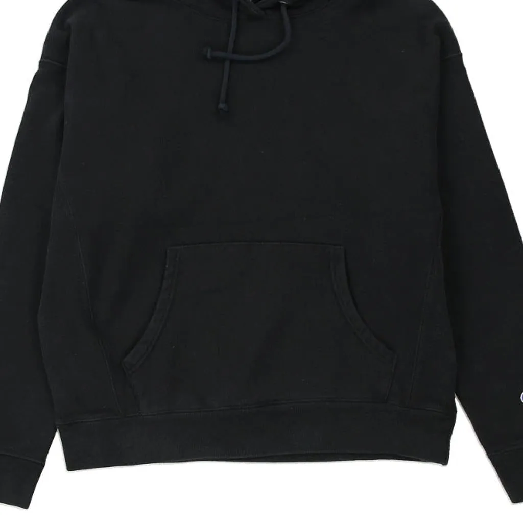 Reverse Weave Champion Hoodie - Large Black Cotton Blend