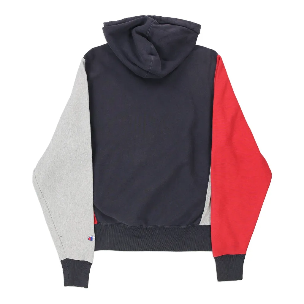 Reverse Weave Champion Hoodie - Small Block Colour Cotton Blend