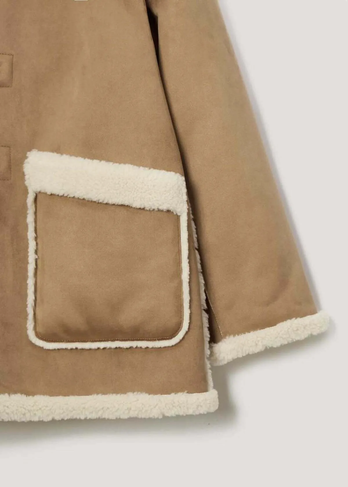 Reversible Shearling Jacket - Brown