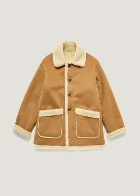 Reversible Shearling Jacket - Brown