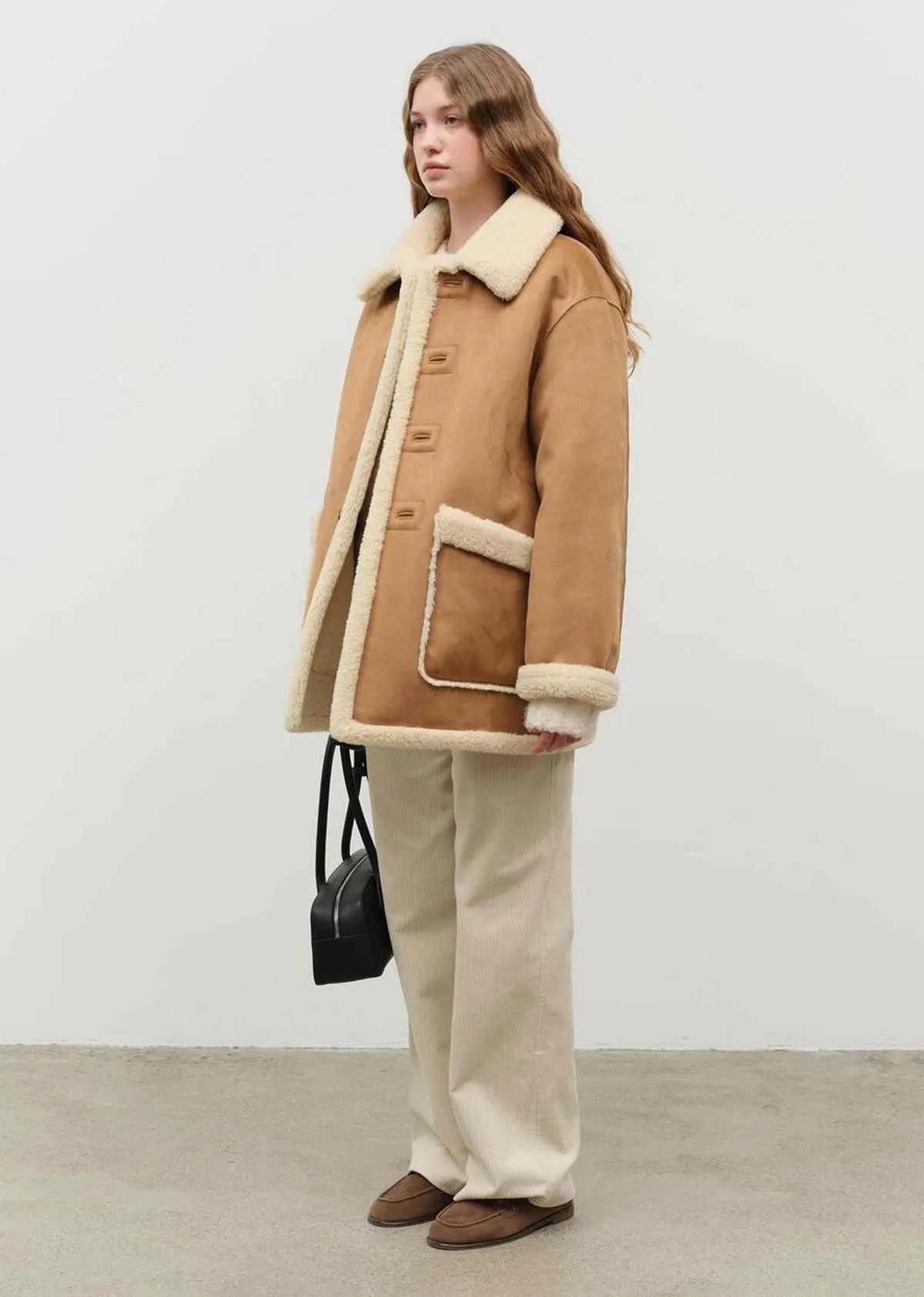 Reversible Shearling Jacket - Brown