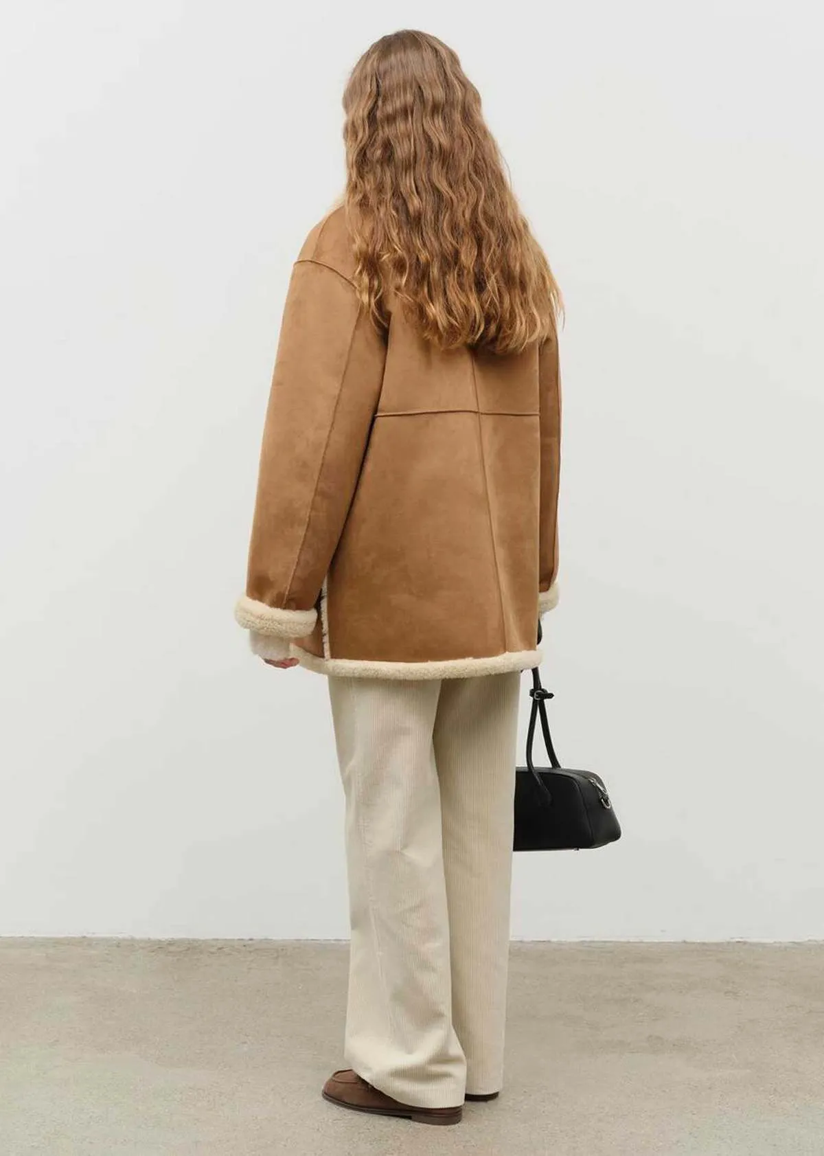 Reversible Shearling Jacket - Brown