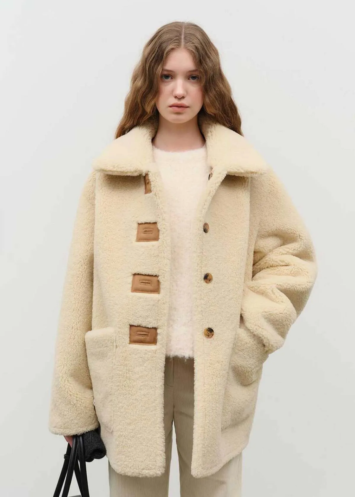 Reversible Shearling Jacket - Brown