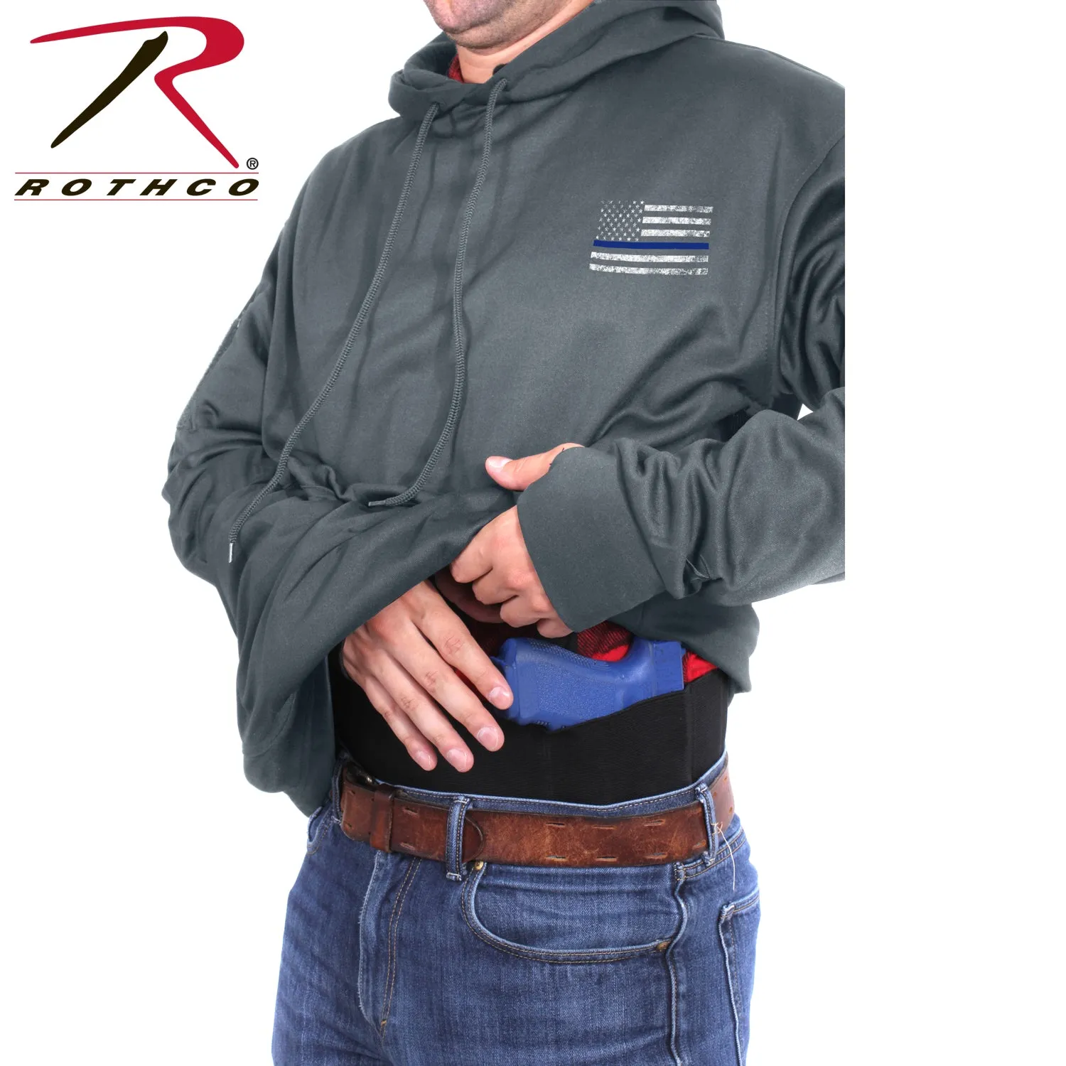 Rothco Concealed Carry Thin Blue Line Hoodie