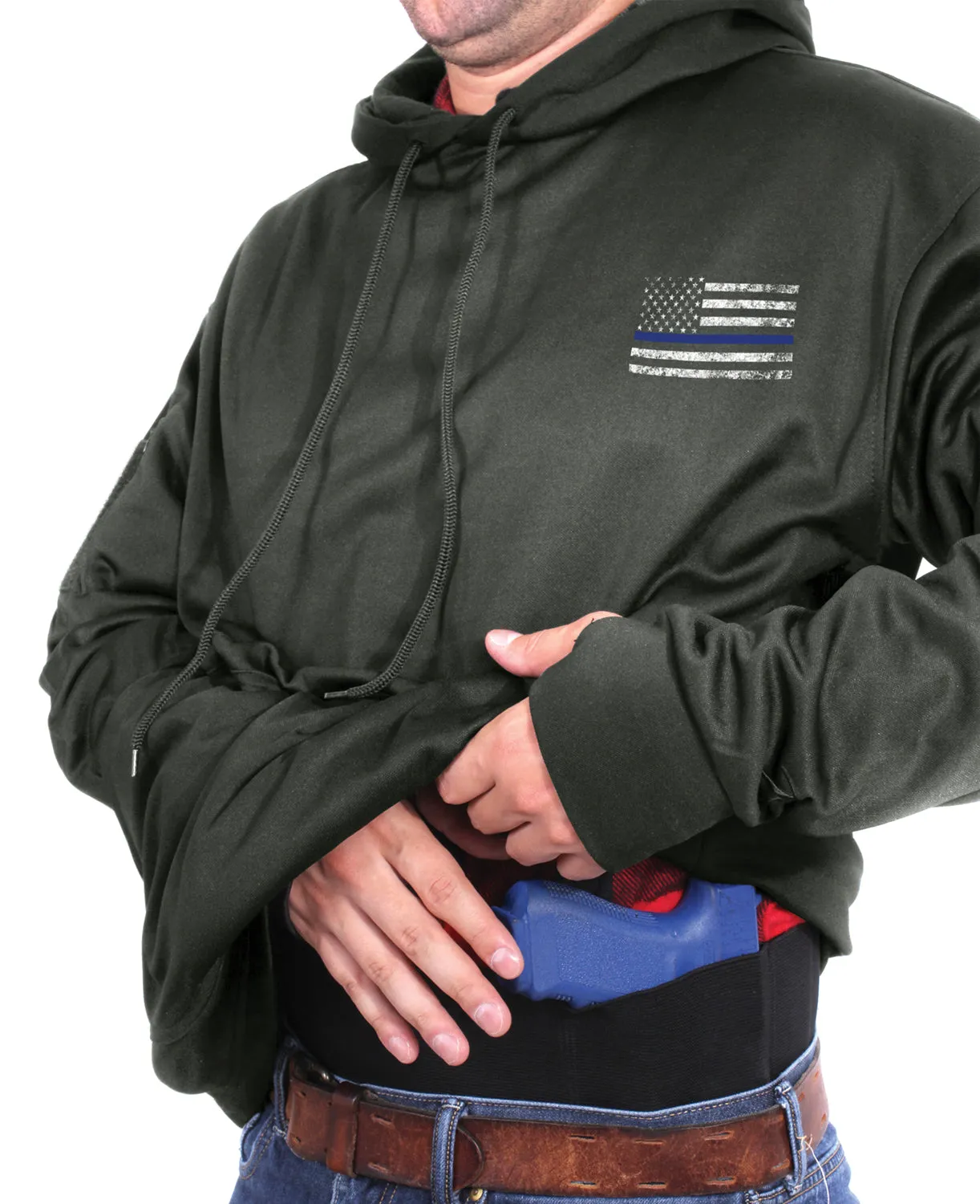 Rothco Concealed Carry Thin Blue Line Hoodie