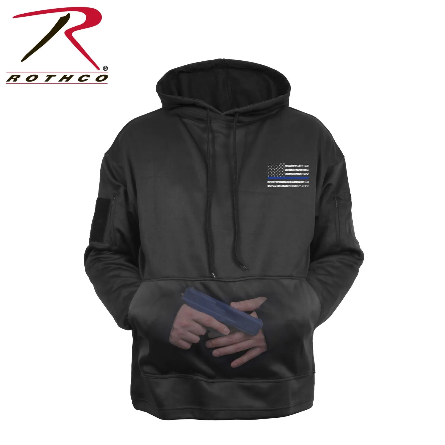 Rothco Concealed Carry Thin Blue Line Hoodie