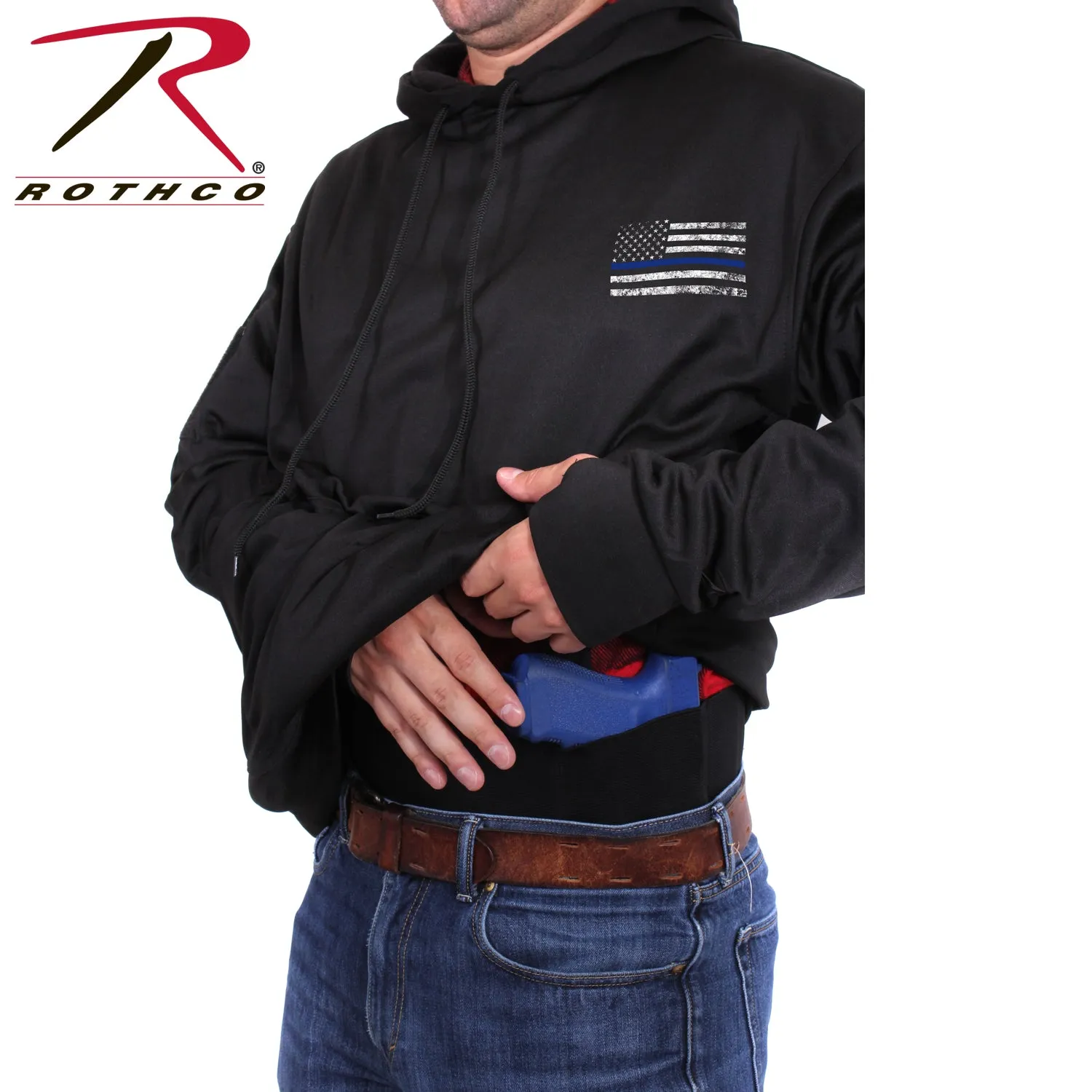 Rothco Concealed Carry Thin Blue Line Hoodie