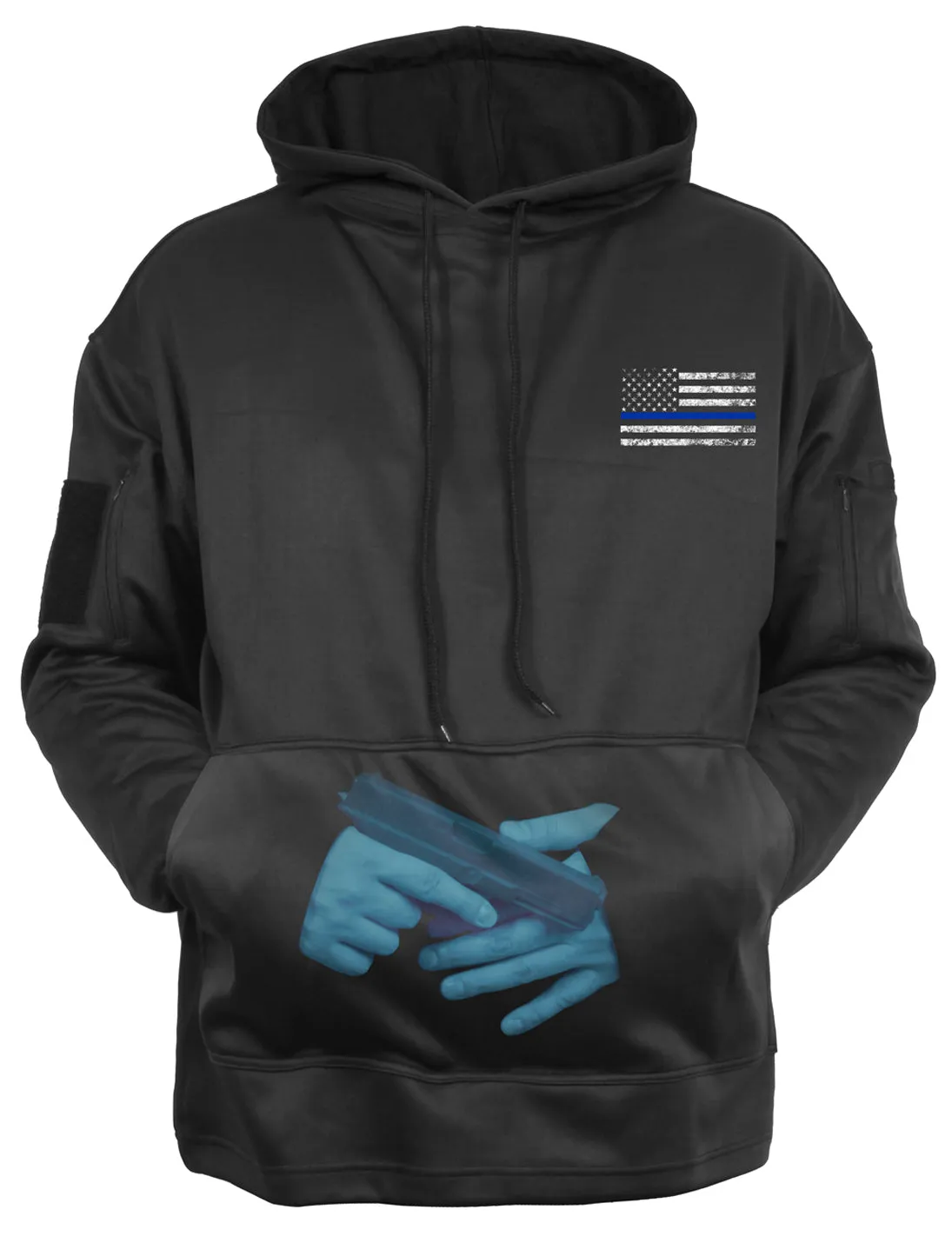 Rothco Concealed Carry Thin Blue Line Hoodie