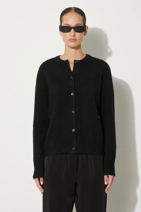 Samsoe Samsoe wool cardigan NOR black color F16422744