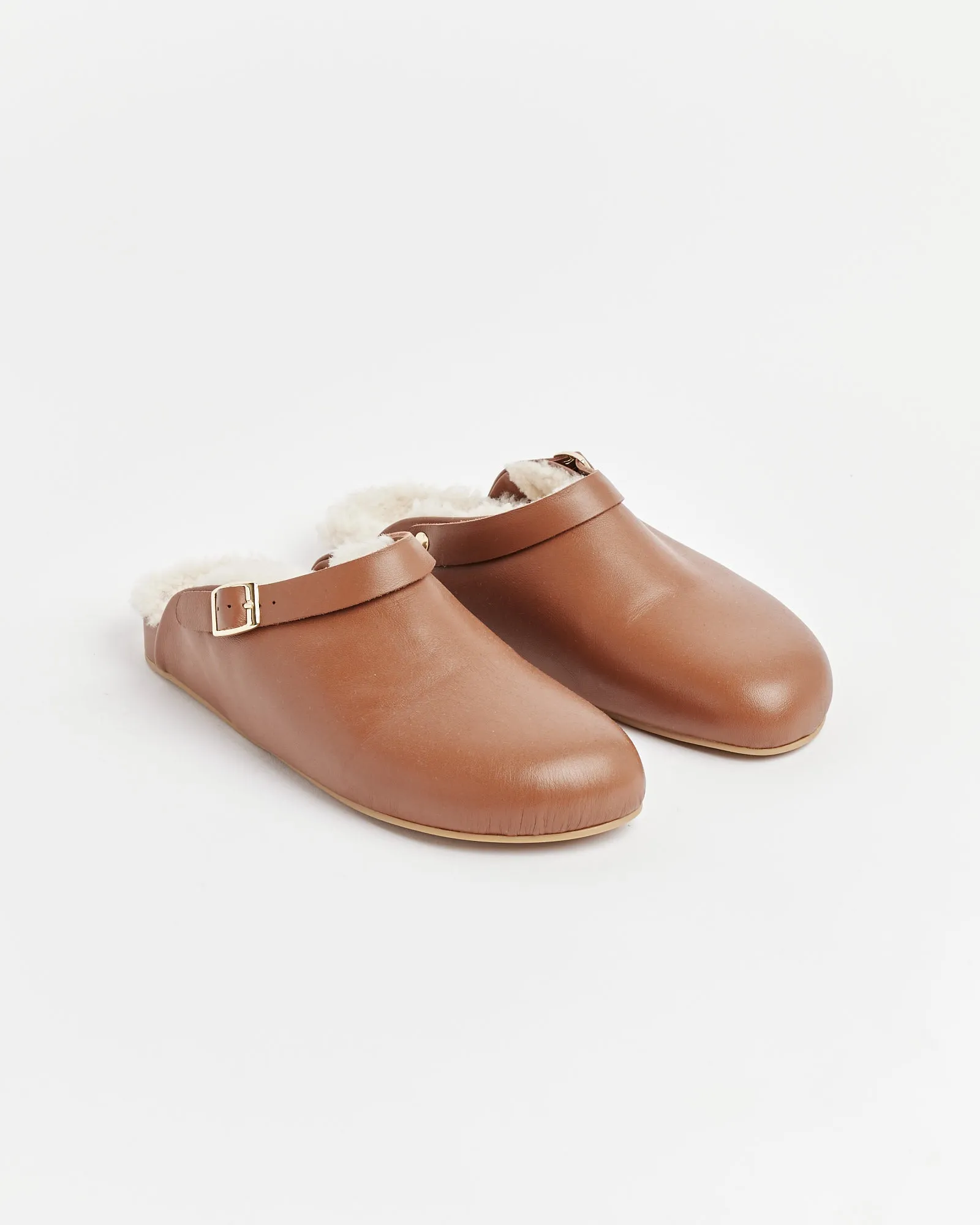 Shearling Clog in Umber