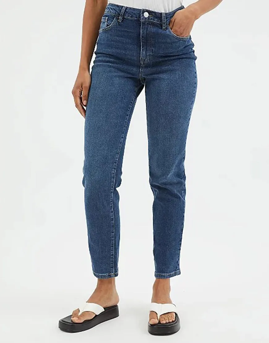 Slim Mom Jeans in Dark Wash