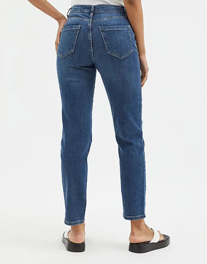 Slim Mom Jeans in Dark Wash