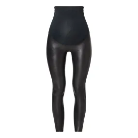 SPANX Mama Faux Leather Leggings - Black