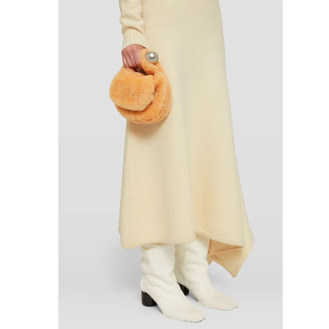 Sphere Pouch Shearling, Apricot