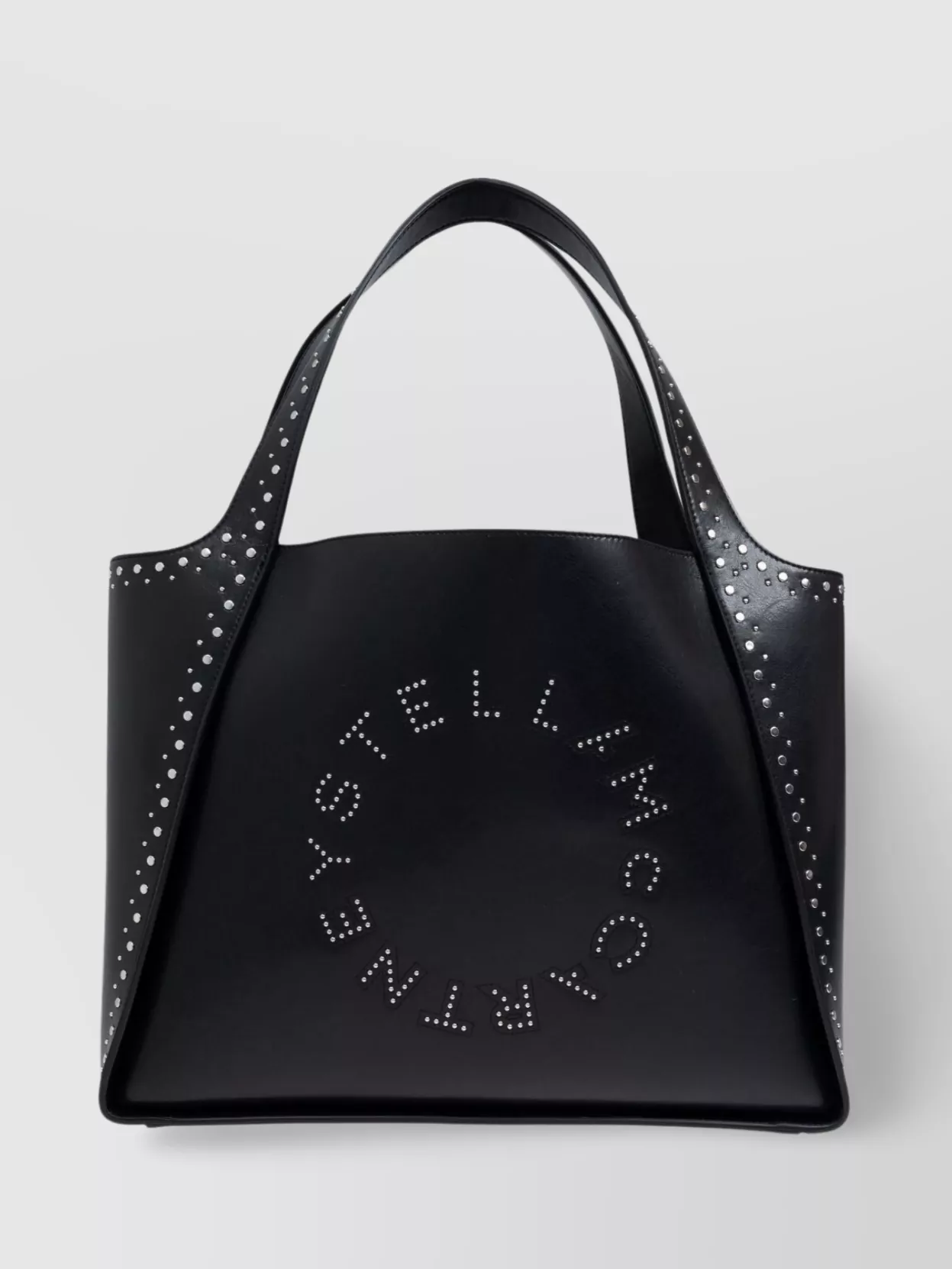 Stella Mccartney   Logo rectangular tote bag with stud detailing