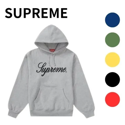 Supreme  |Unisex Sweat Street Style Long Sleeves Plain Logo