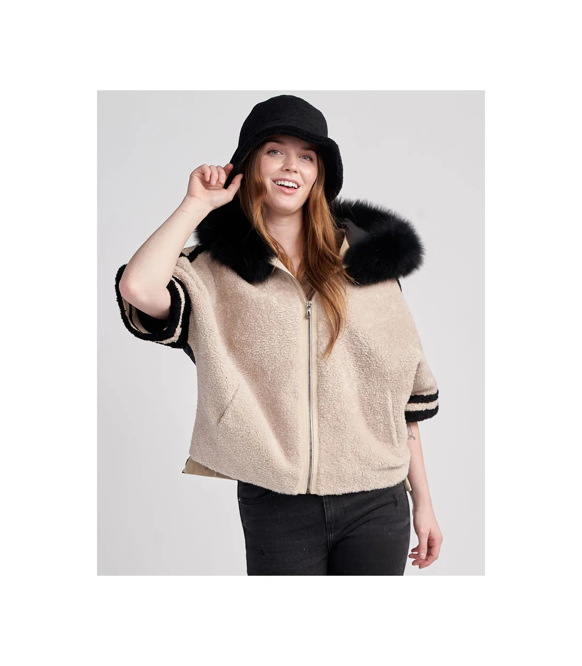 Tayleigh Shearling Jacket | FurHatWorld.com