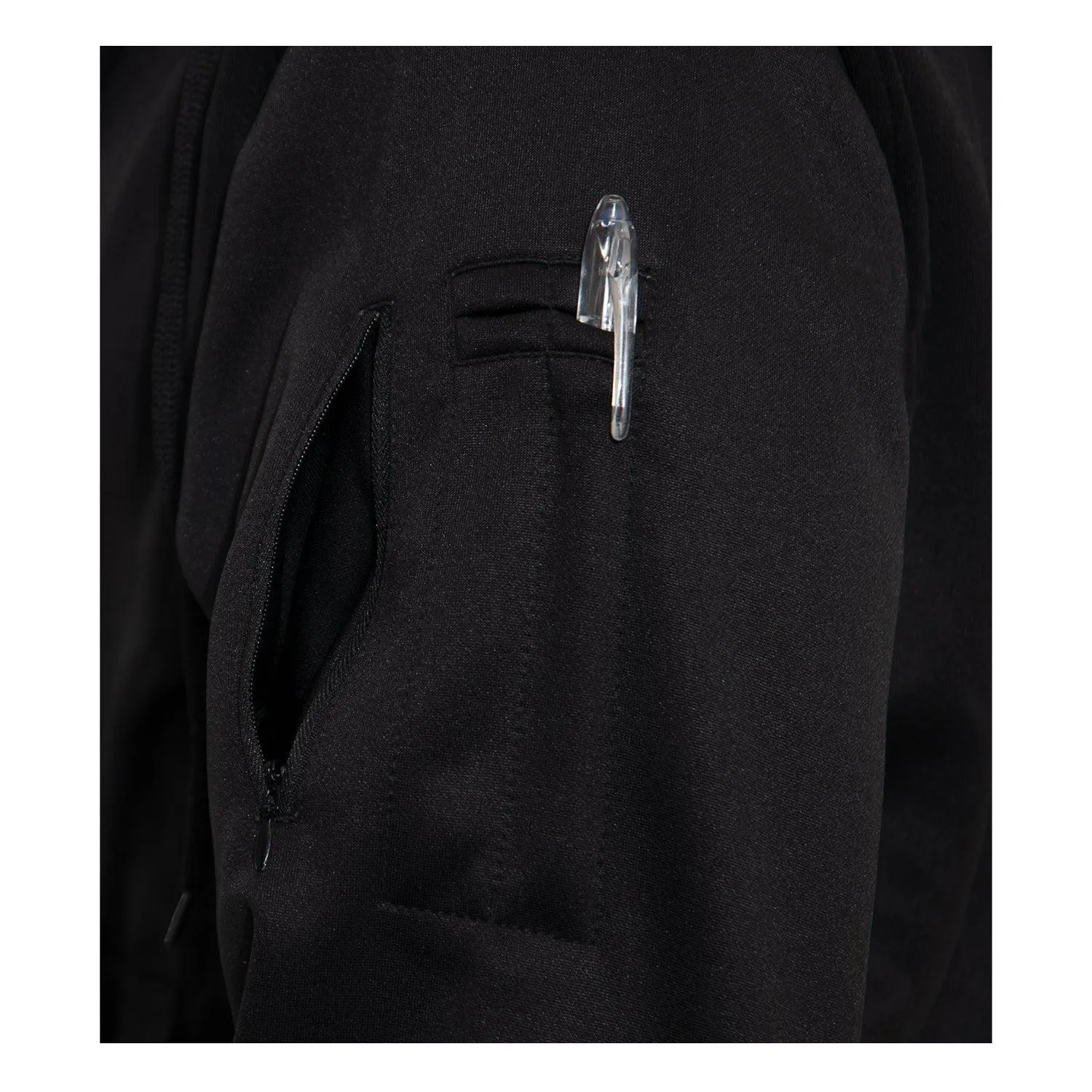 Thin Blue Line Concealed Carry Zippered Hoodie - Black