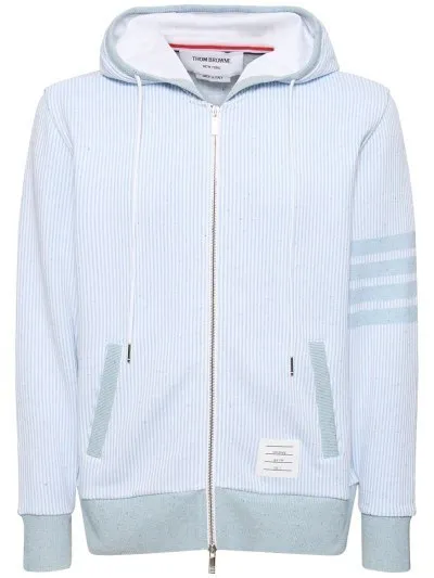 THOM BROWNE  |Stripes Silk Street Style Long Sleeves Plain Cotton Logo