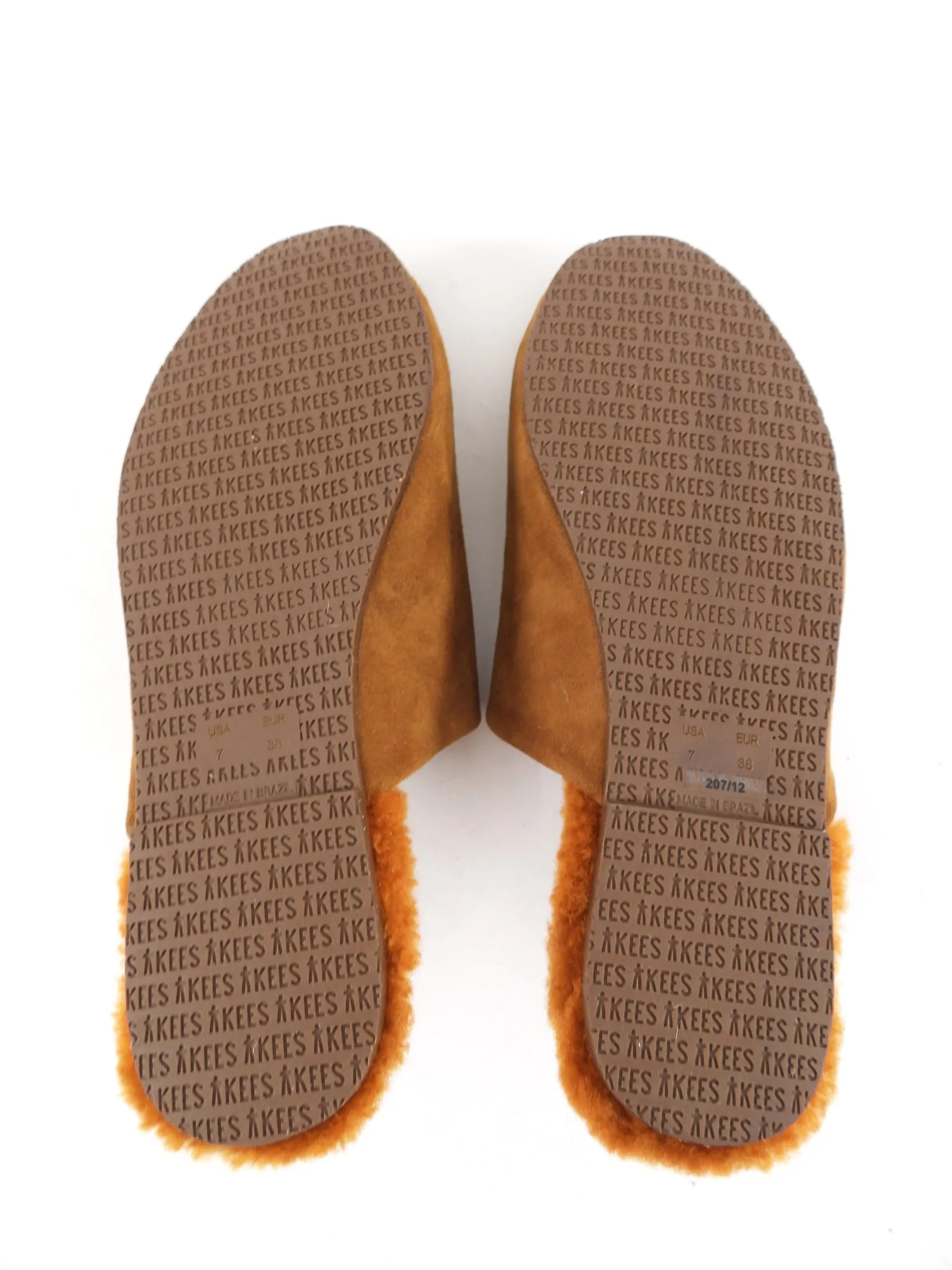 Tkees Ines Shearling Flat Slipper in Tan - USA 7