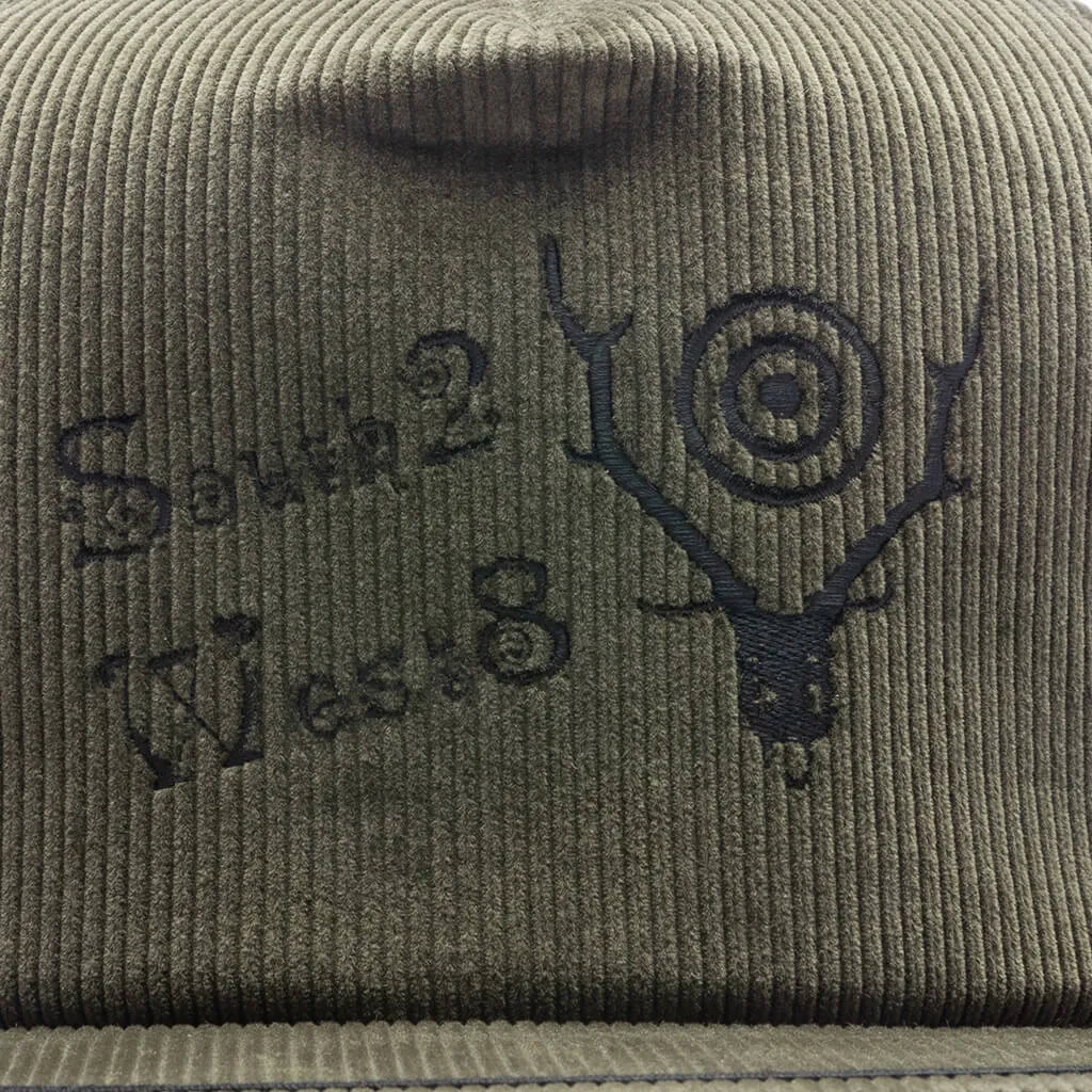 Trucker Hat - Olive/Corduroy