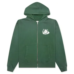 Valley Rider Hooded Sweatshirt - Washed Forest Green